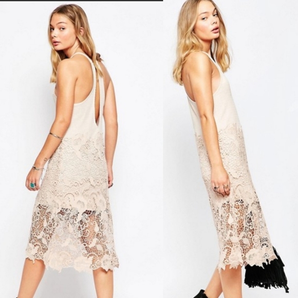 NWT Free People Nora tank dress in cream - Picture 2 of 7